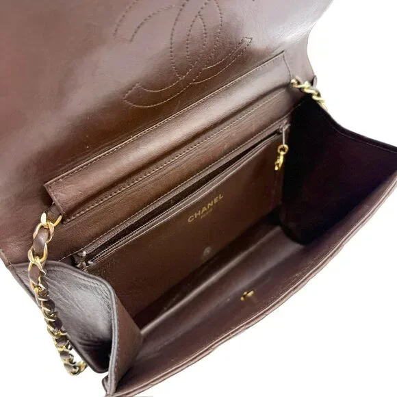 CHANEL Brown Lambskin Classic Single Flap Bag - Picture 10 of 10
